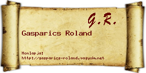 Gasparics Roland névjegykártya