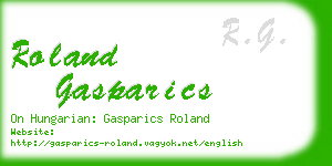 roland gasparics business card